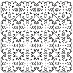 Vector geometric pattern. Repeating elements stylish background abstract ornament for wallpapers and backgrounds. Black and white colors.