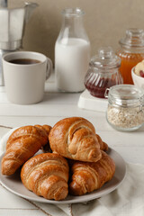 croissant and cup of coffee