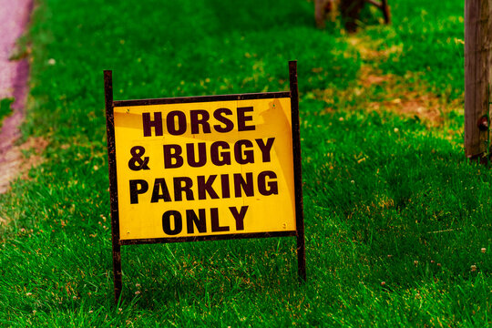 Horse and Buggy Parking Only Sign