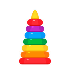 children's toy pyramid for toddlers. vector illustration