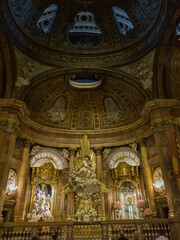 Fototapeta na wymiar Zaragoza, Spain, church interior