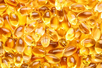 Fish oil capsules as background