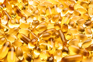Fish oil capsules as background