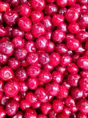 red cherries background