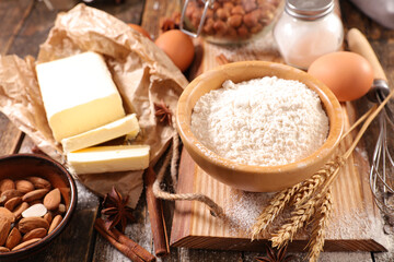baking food ingredient background