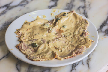 Vitello tonnato, Italian appetizer