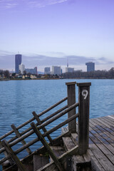 Wiener skylinevon der alten Donau