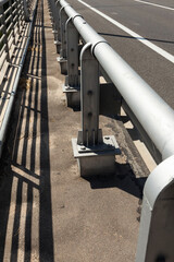 steel fences on the road to ensure the safety of cars