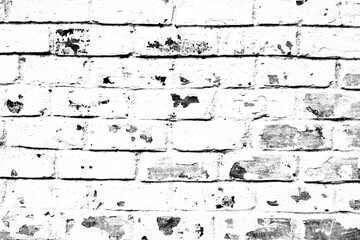 Texture of a brick wall with cracks and scratches which can be used as a background