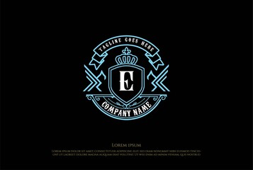 Vintage Retro Eagle Hawk Falcon Phoenix Bird Badge Emblem Logo Design Vector