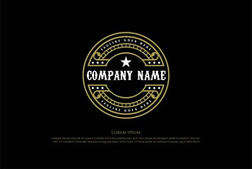 Circular Vintage Retro Badge Emblem Label Logo Design Vector