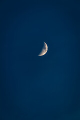 Obraz na płótnie Canvas Waxing Crescent Moon Portrait