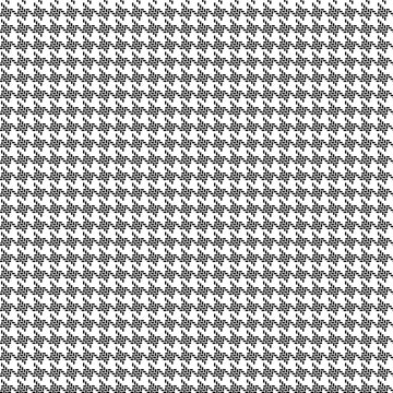 black houndstooth fabric seamless vector pattern