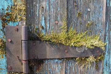 old rusty metal door