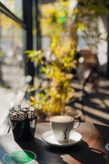 cup of coffee on the table