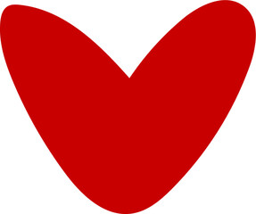 Red heart vectorl illustration. Valentines day symbol.