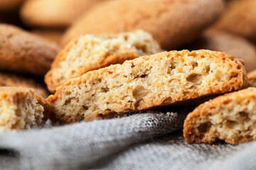 cookies baked with oatmeal and wheat flour