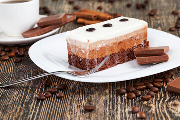 chocolate cake taste, multi-layer cake for dessert