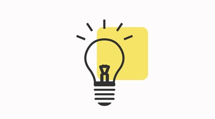 Bulb Icon. Vector isolated flat simple illustration of a lightbulb