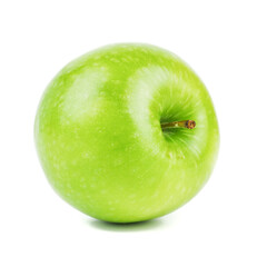 Fresh Ripe green apple isolated on a white background, fruit healthy concept