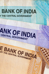 Obraz premium old indian cash with inscriptions