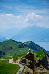 Vistas desde la cima del monte Rigi en los alpes Suizos