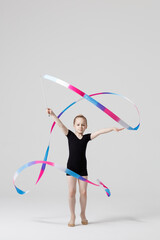 Young beautiful cool looking girl posing in studio