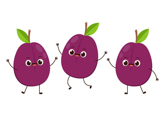 Prunes character design. Prunes cartoon vector.