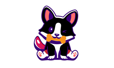 Puppy coloring page for kids