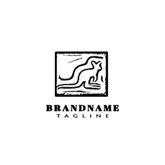 kangaroo logo template icon vector illustration