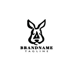 Fototapeta premium kangaroo logo template icon vector illustration