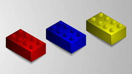 EPS10 Realistic abstract background consisting of multicolored toy bricks. Perfect for any use.