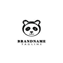 panda logo icon design template vector illustration