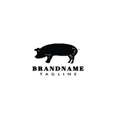 pig logo icon design template vector illustration