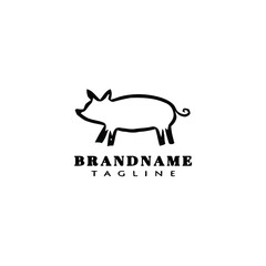 pig logo icon design template vector illustration