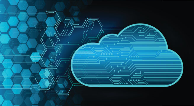 cloud computing circuit future technology concept background