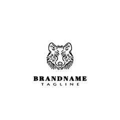 cute tiger logo cartoon icon vector illustration