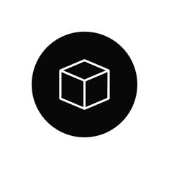 Cube icon vector. Square sign