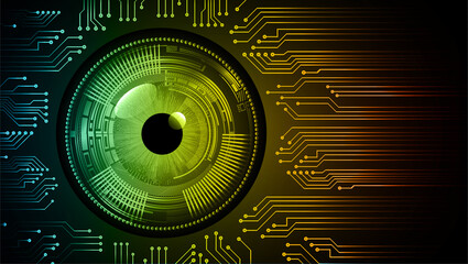 eye cyber circuit future technology concept background