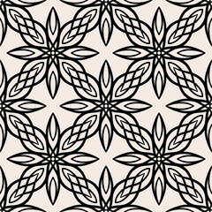 Abstract seamless pattern with mosaic motif tile ornamental lace ornament. Texture for print, fabric, textile, wallpaper.