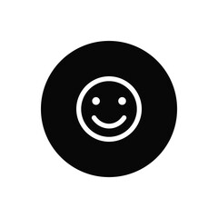 Happy icon vector. Smile sign