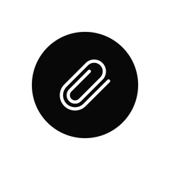 Attach icon vector. Paperclip sign