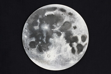 Moon. Large full moon on dark background