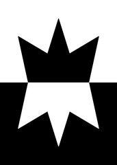 Black and white pawns on the background of the royal piece. International chess day. For web design, club, use as poster, banner, for advertising chess player