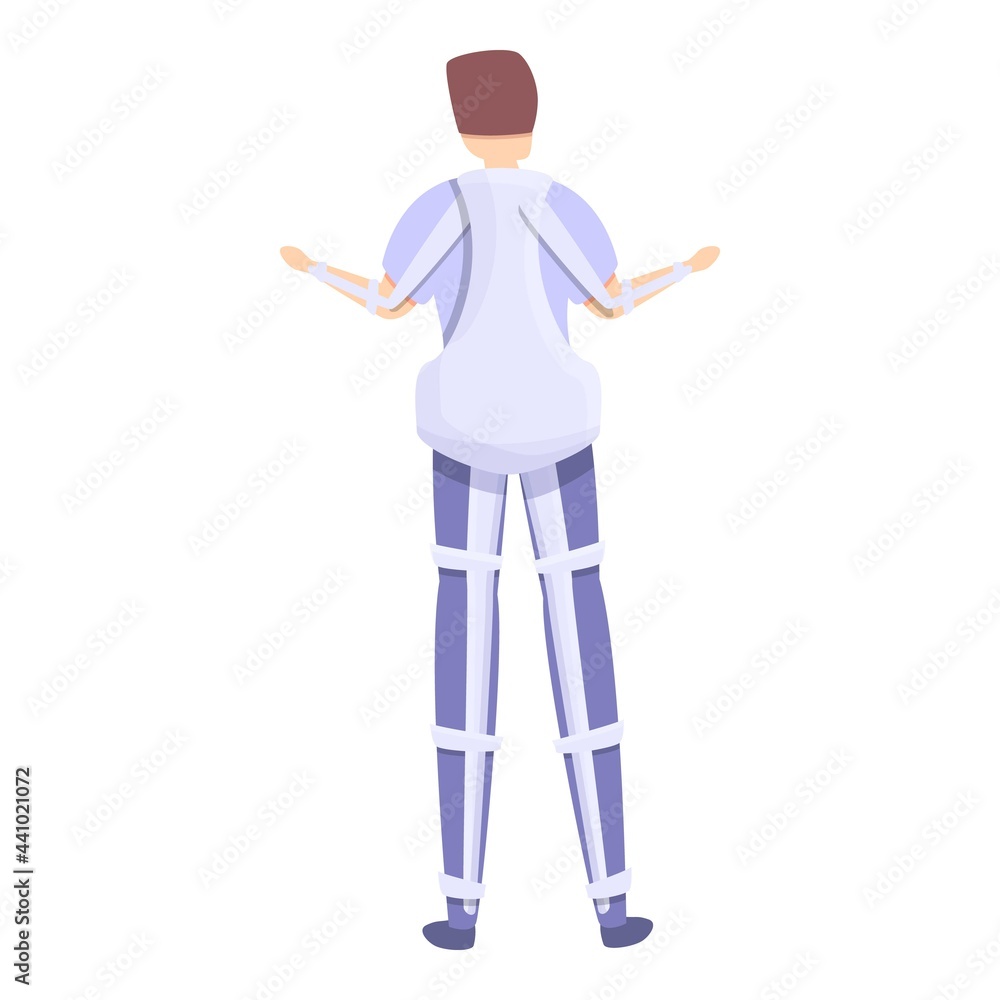 Poster new exoskeleton icon. cartoon of new exoskeleton vector icon for web design isolated on white backgr