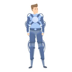 Upgraded exoskeleton icon. Cartoon of Upgraded exoskeleton vector icon for web design isolated on white background
