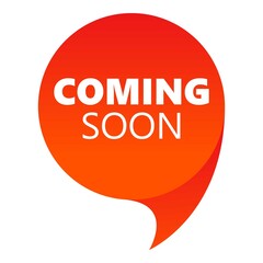 Coming soon speech bubble icon. Cartoon of Coming soon speech bubble vector icon for web design isolated on white background