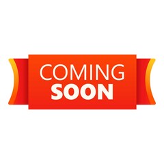 Coming soon label icon. Cartoon of Coming soon label vector icon for web design isolated on white background