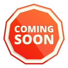 Coming soon template icon. Cartoon of Coming soon template vector icon for web design isolated on white background