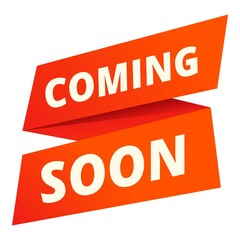 Coming soon slogan icon. Cartoon of Coming soon slogan vector icon for web design isolated on white background